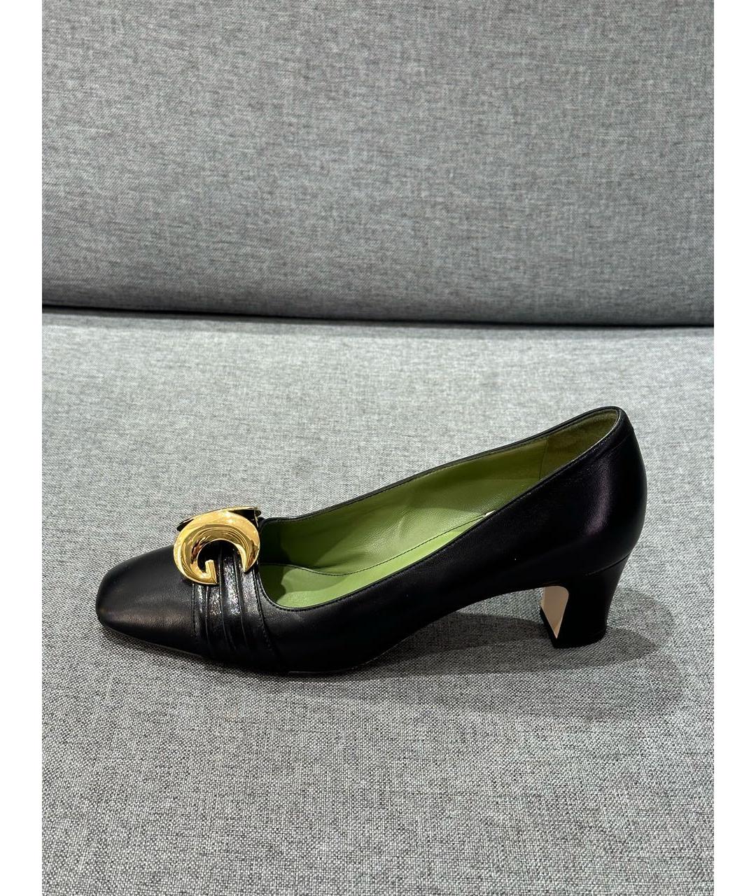 GUCCI Черные кожаные туфли, фото 9