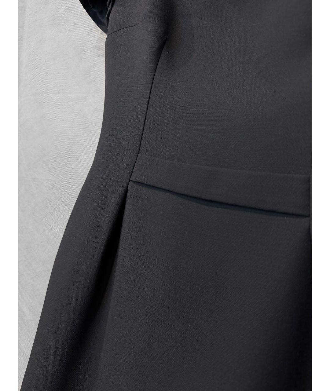 PRADA Черное шерстяное коктейльное платье, фото 4