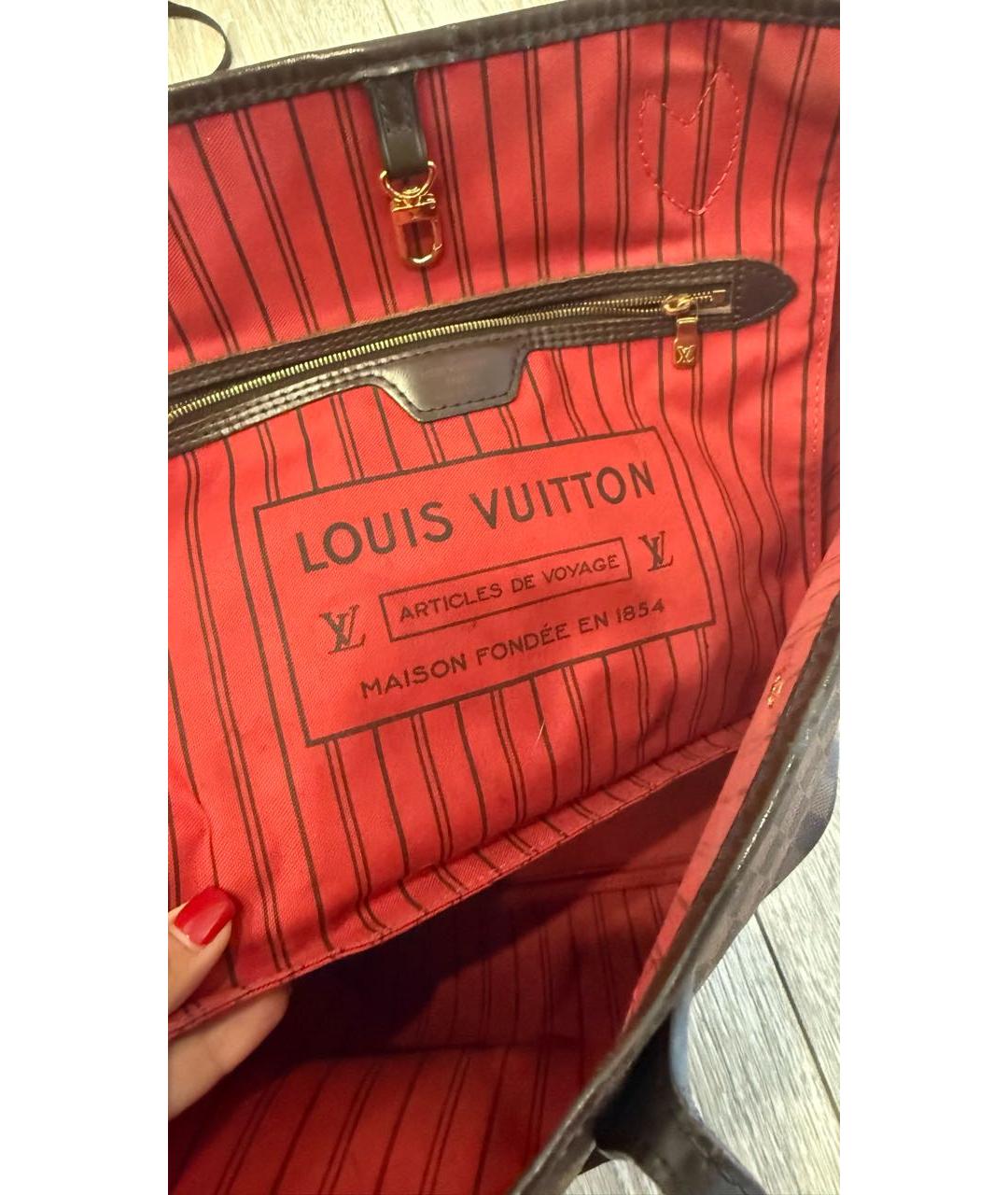 LOUIS VUITTON Коричневая сумка тоут, фото 8