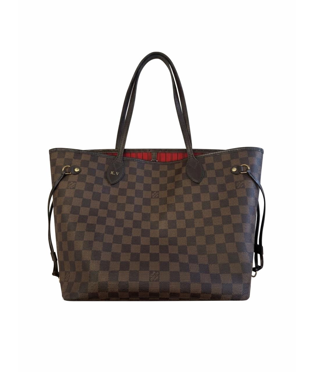 LOUIS VUITTON Коричневая сумка тоут, фото 9