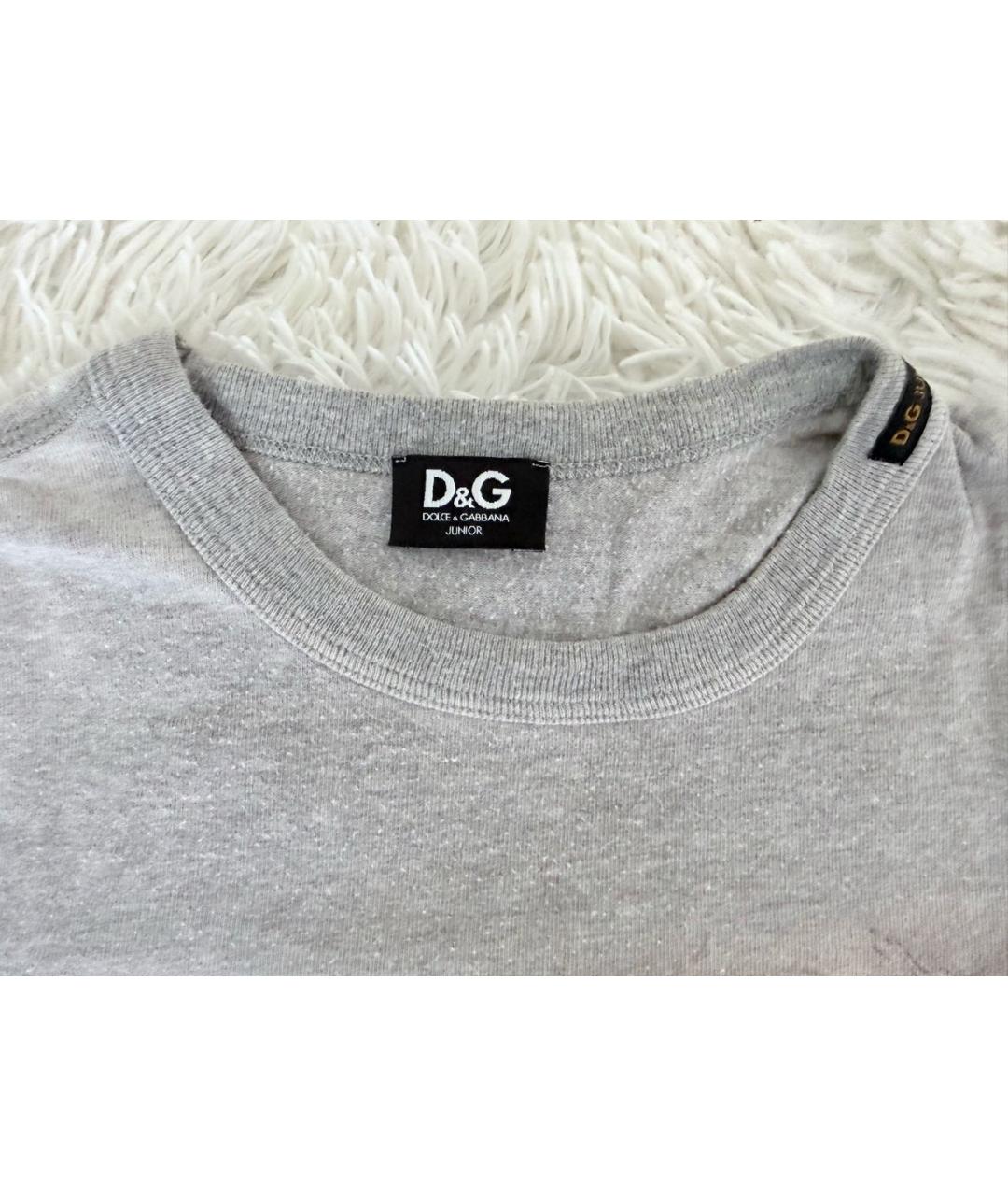 DOLCE&GABBANA Мульти хлопковая детская футболка, фото 3