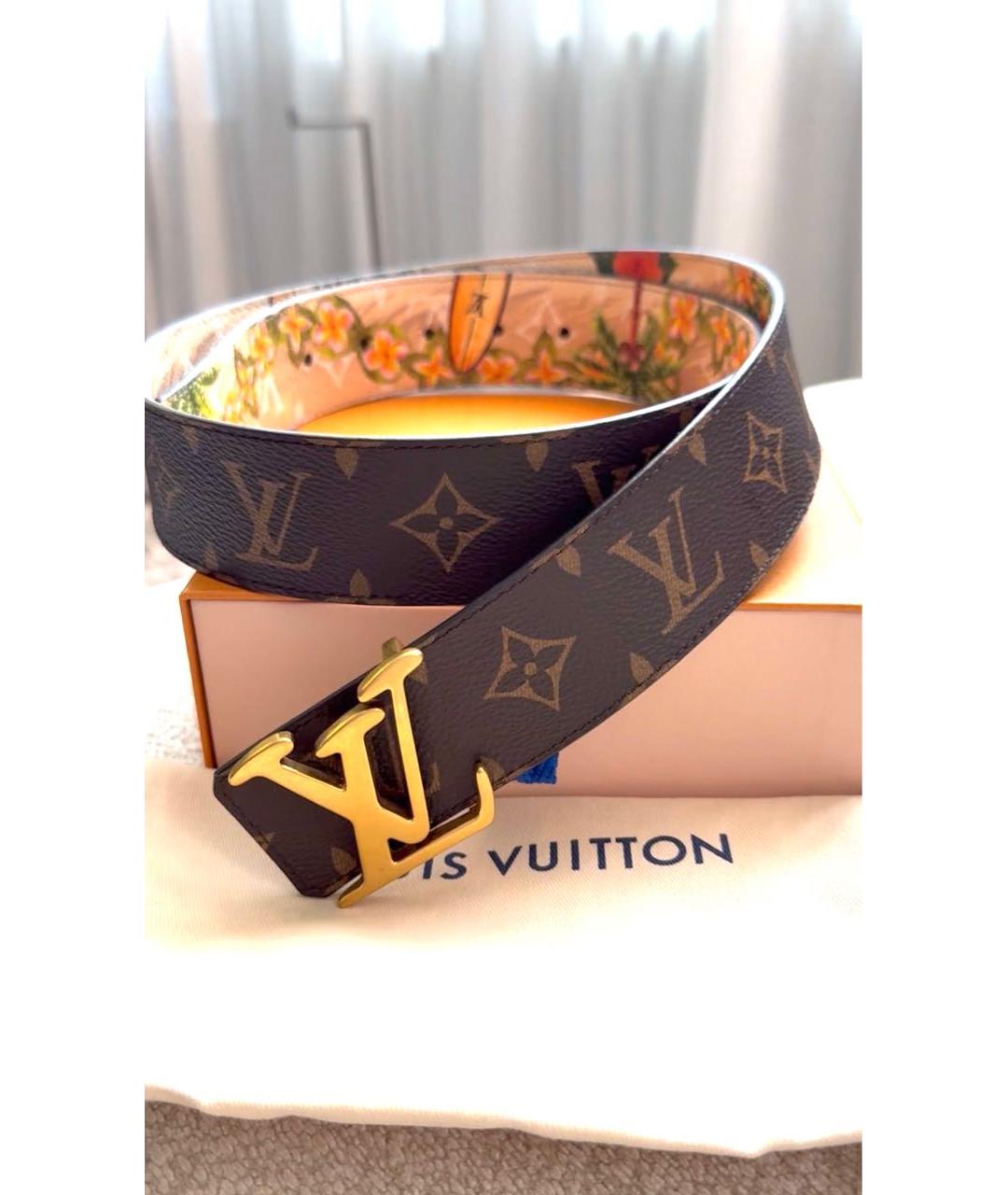 LOUIS VUITTON Коричневый ремень, фото 4