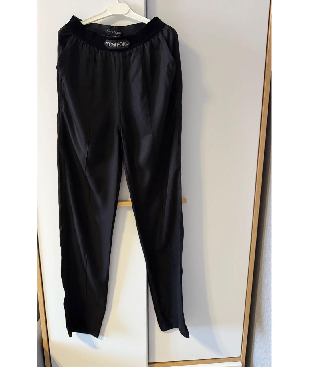TOM FORD Черные шелковые прямые брюки, фото 2