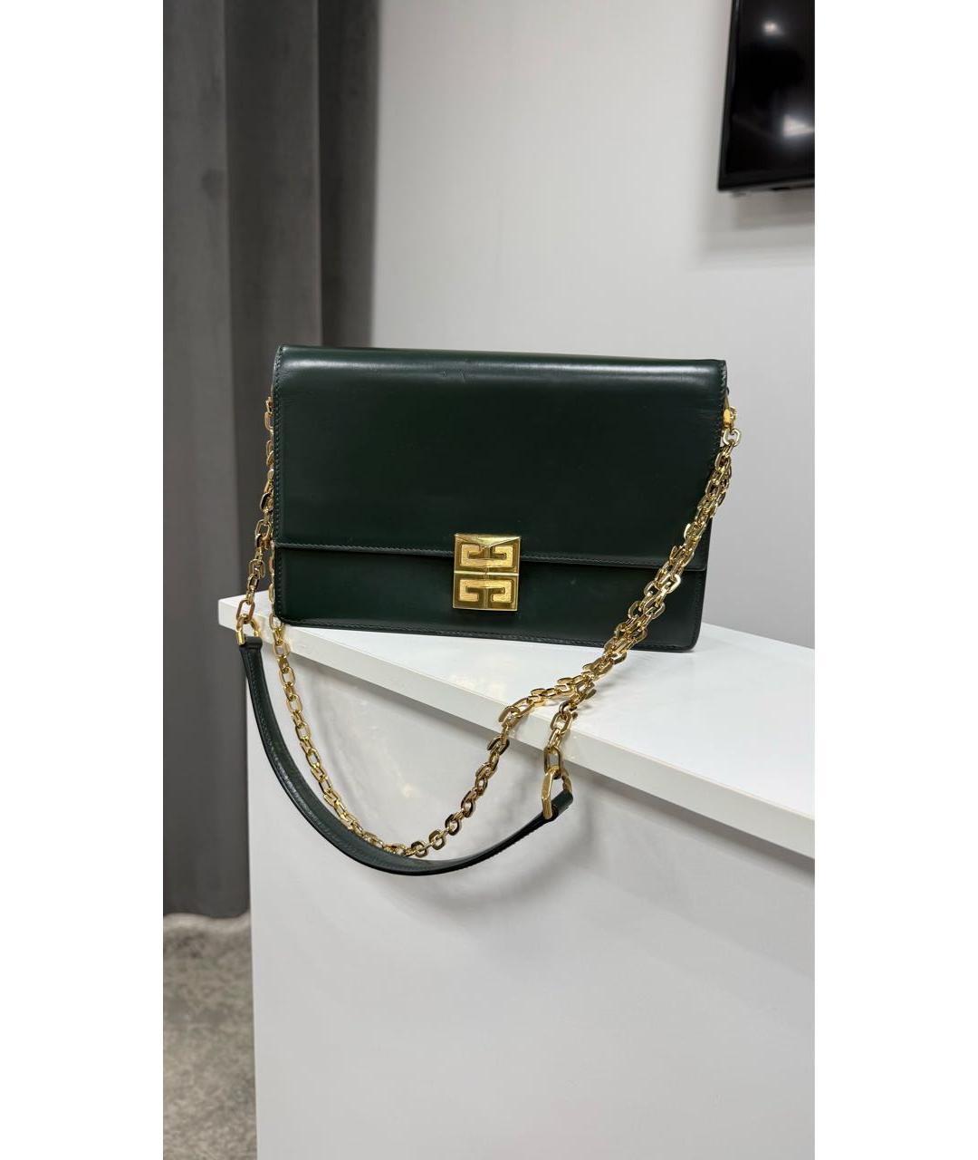 GIVENCHY Зеленая кожаная сумка тоут, фото 5