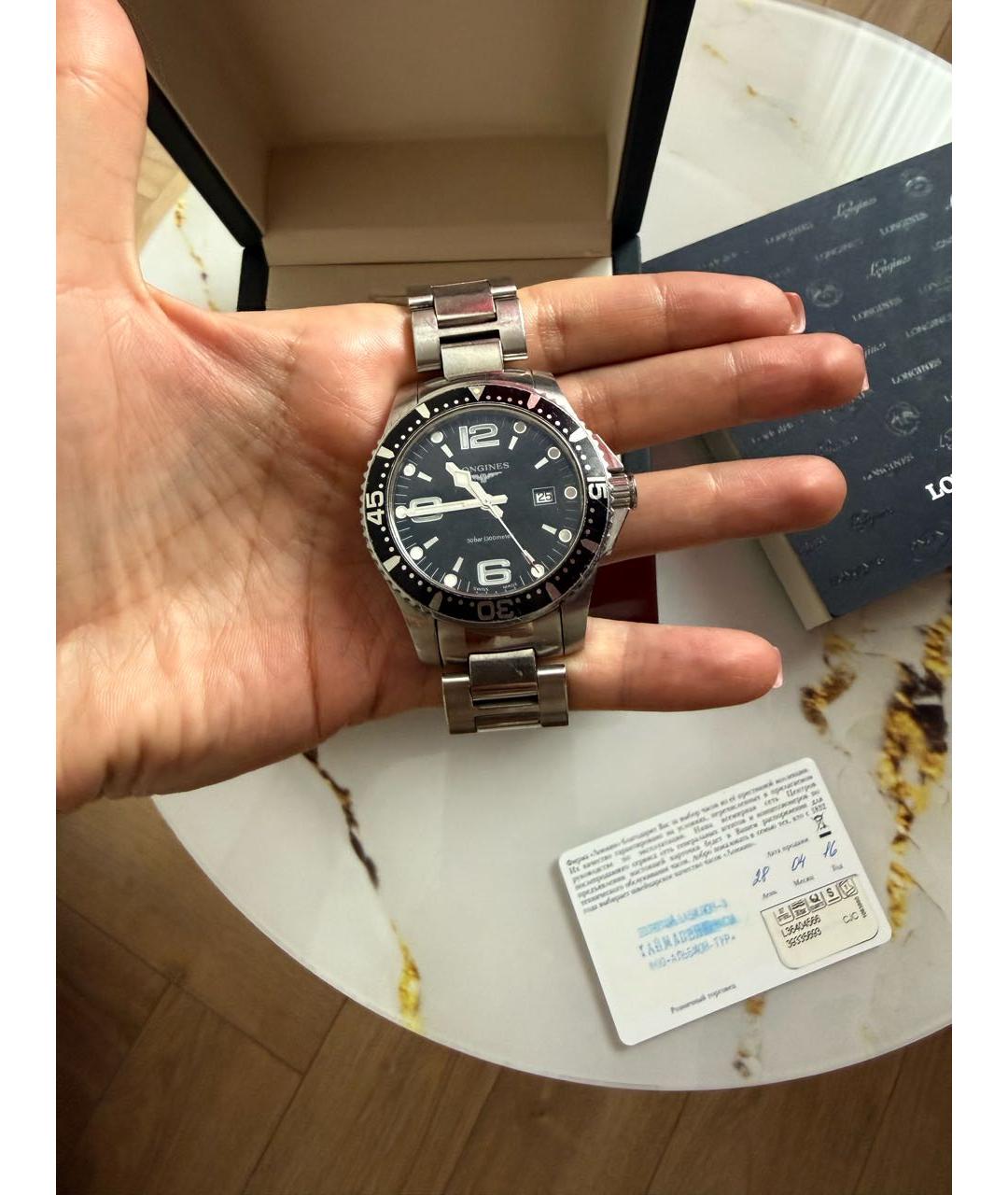 LONGINES Серебряные металлические часы, фото 4