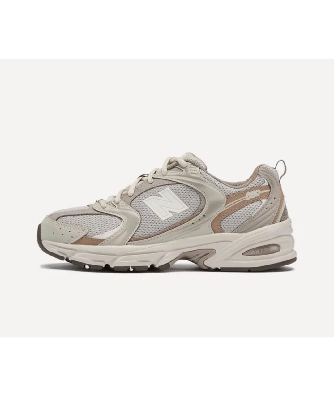 NEW BALANCE Бежевые текстильные низкие кроссовки / кеды, фото 6