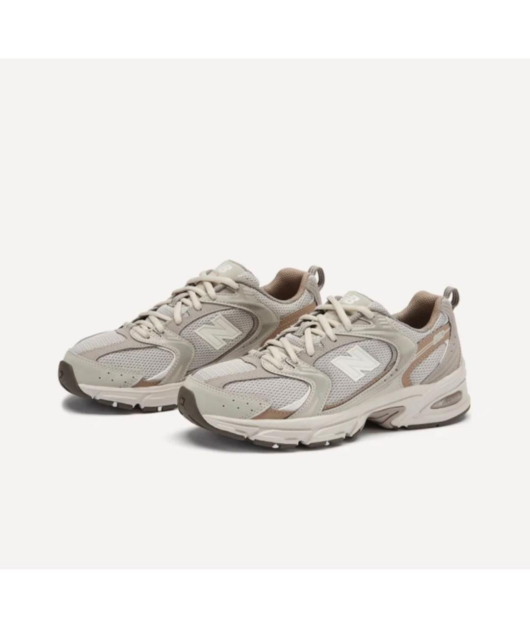 NEW BALANCE Бежевые текстильные низкие кроссовки / кеды, фото 2