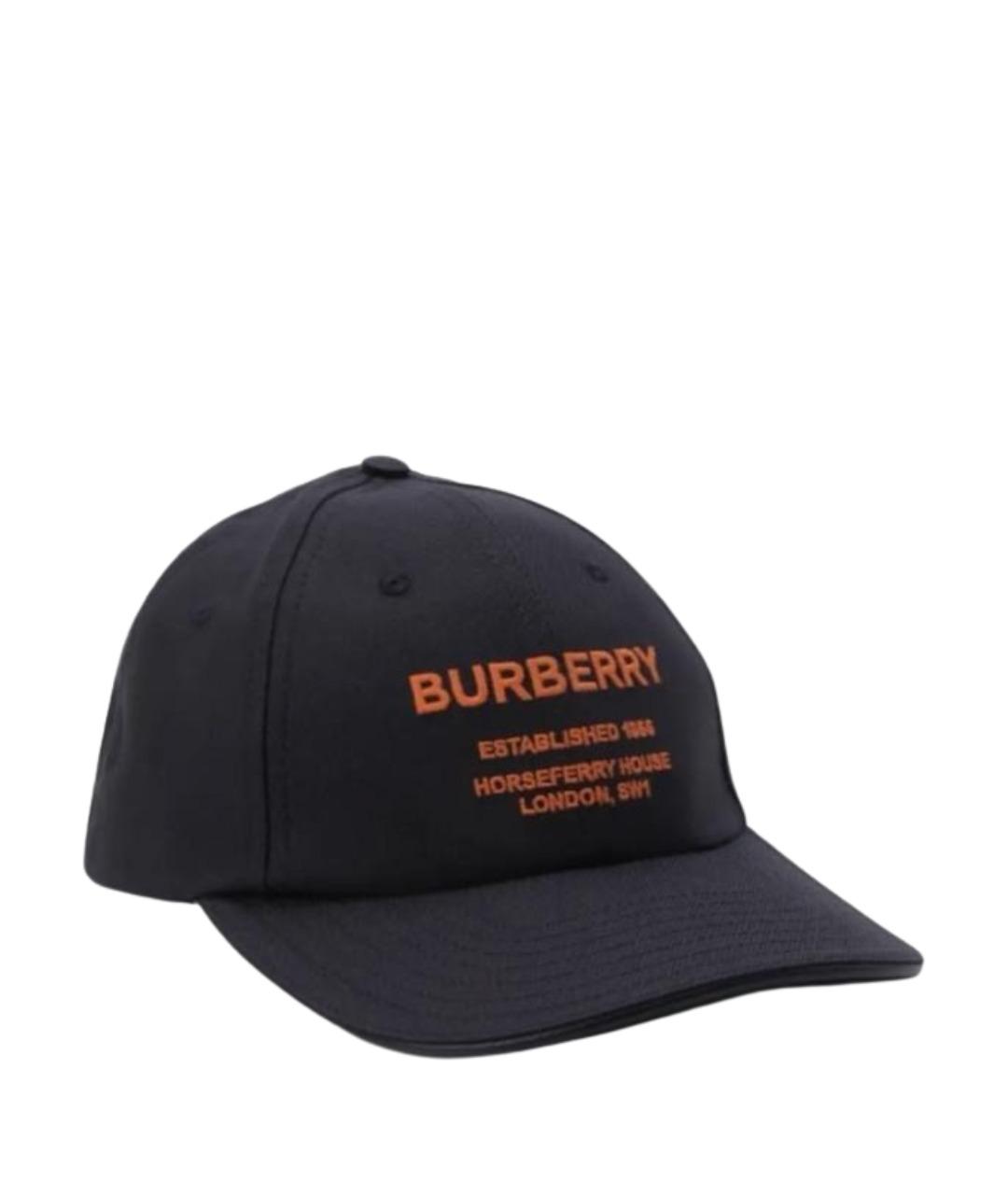 BURBERRY Темно-синяя хлопковая кепка/бейсболка, фото 1