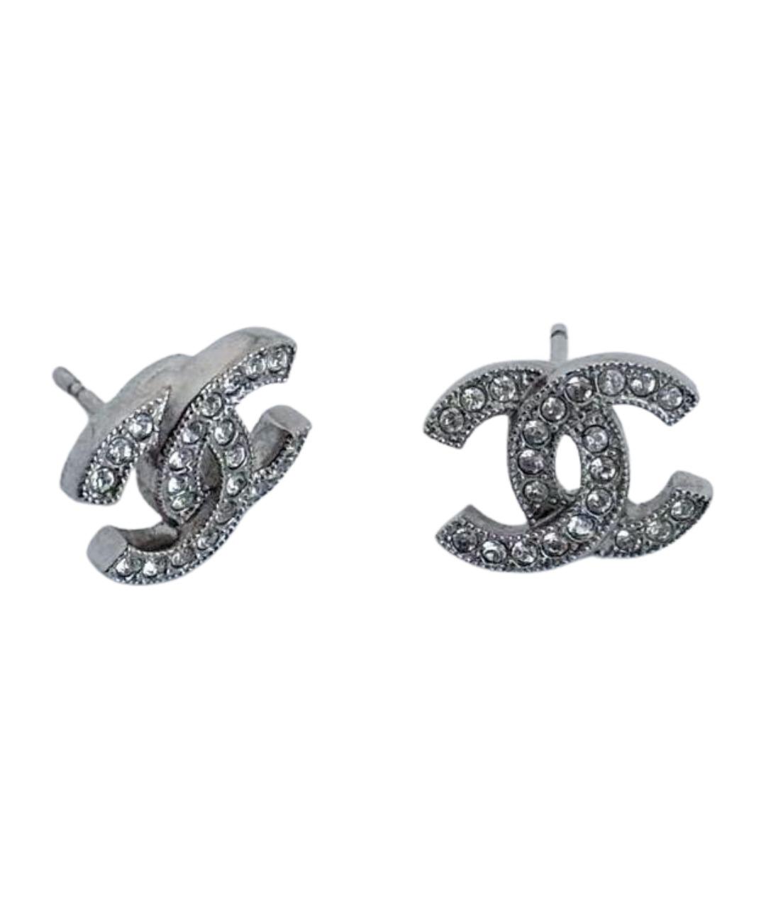 CHANEL Серебряные металлические серьги, фото 1