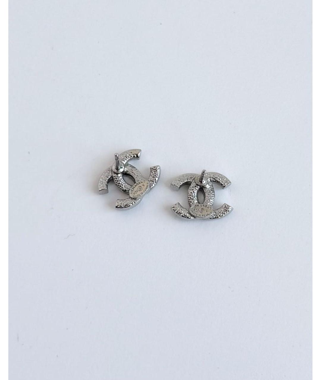 CHANEL Серебряные металлические серьги, фото 2