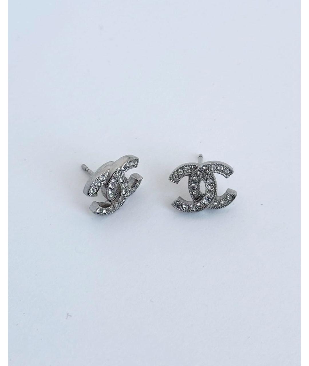 CHANEL Серебряные металлические серьги, фото 4