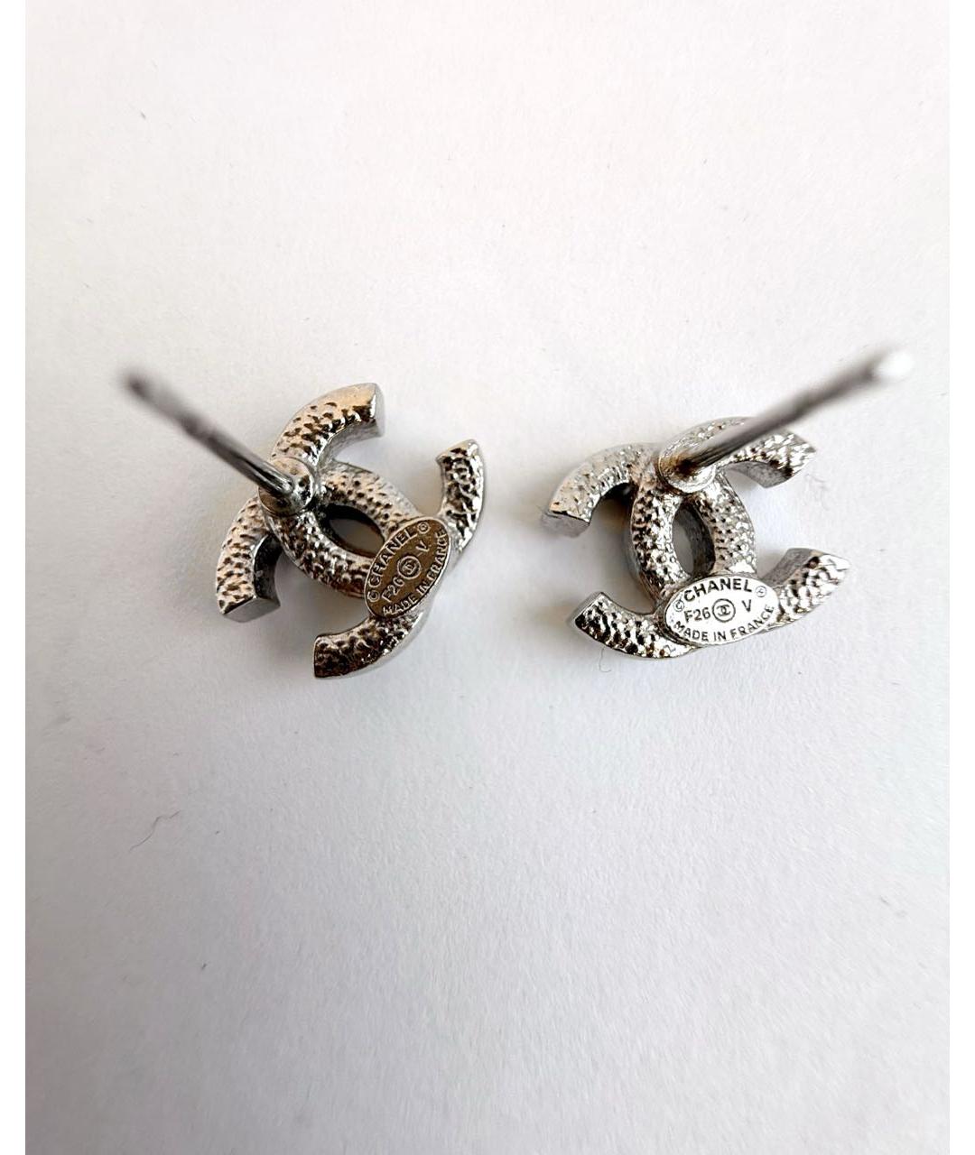 CHANEL Серебряные металлические серьги, фото 3