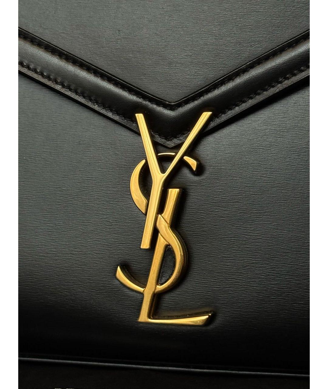 SAINT LAURENT Черная кожаная сумка через плечо, фото 6