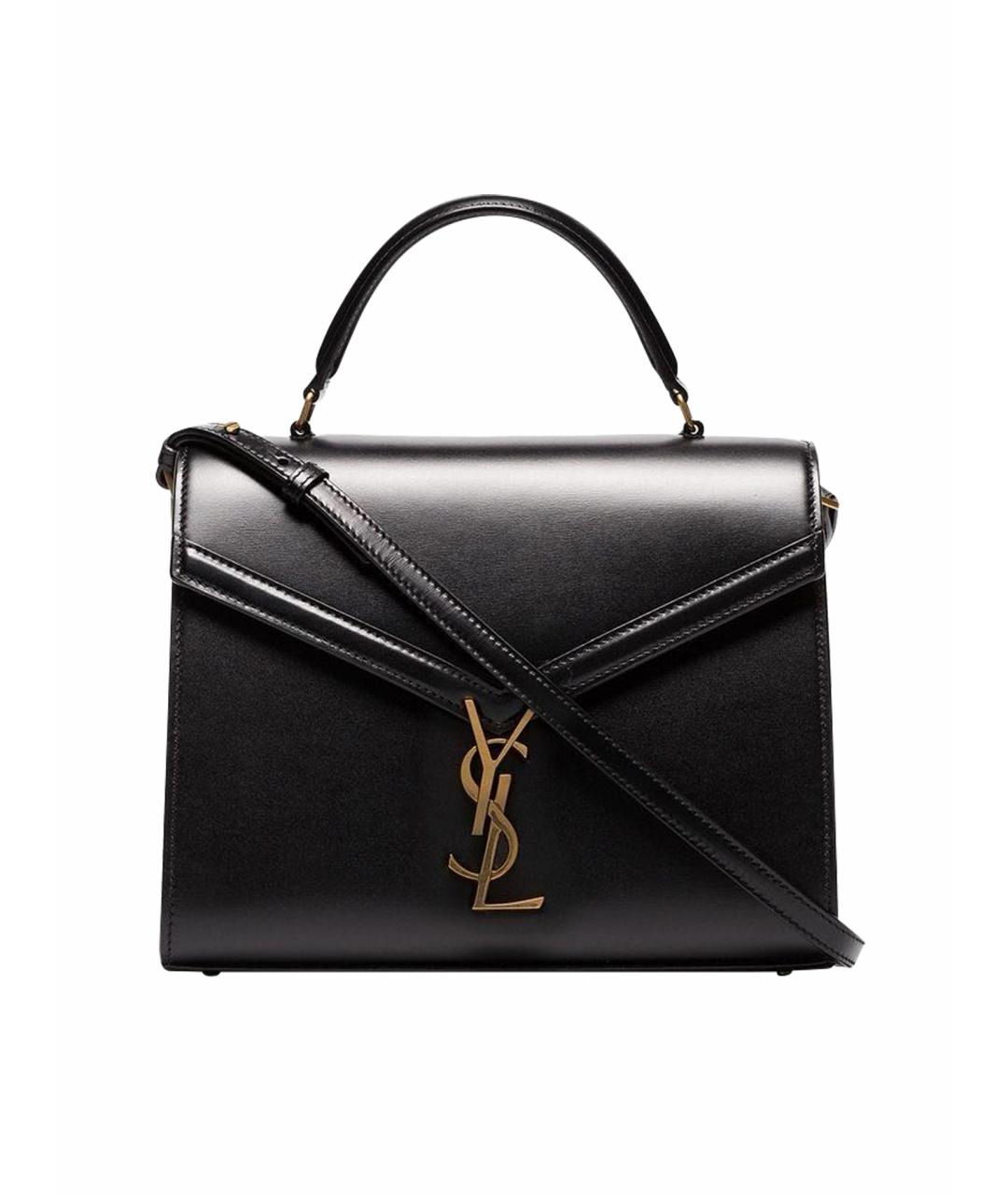 SAINT LAURENT Черная кожаная сумка через плечо, фото 1
