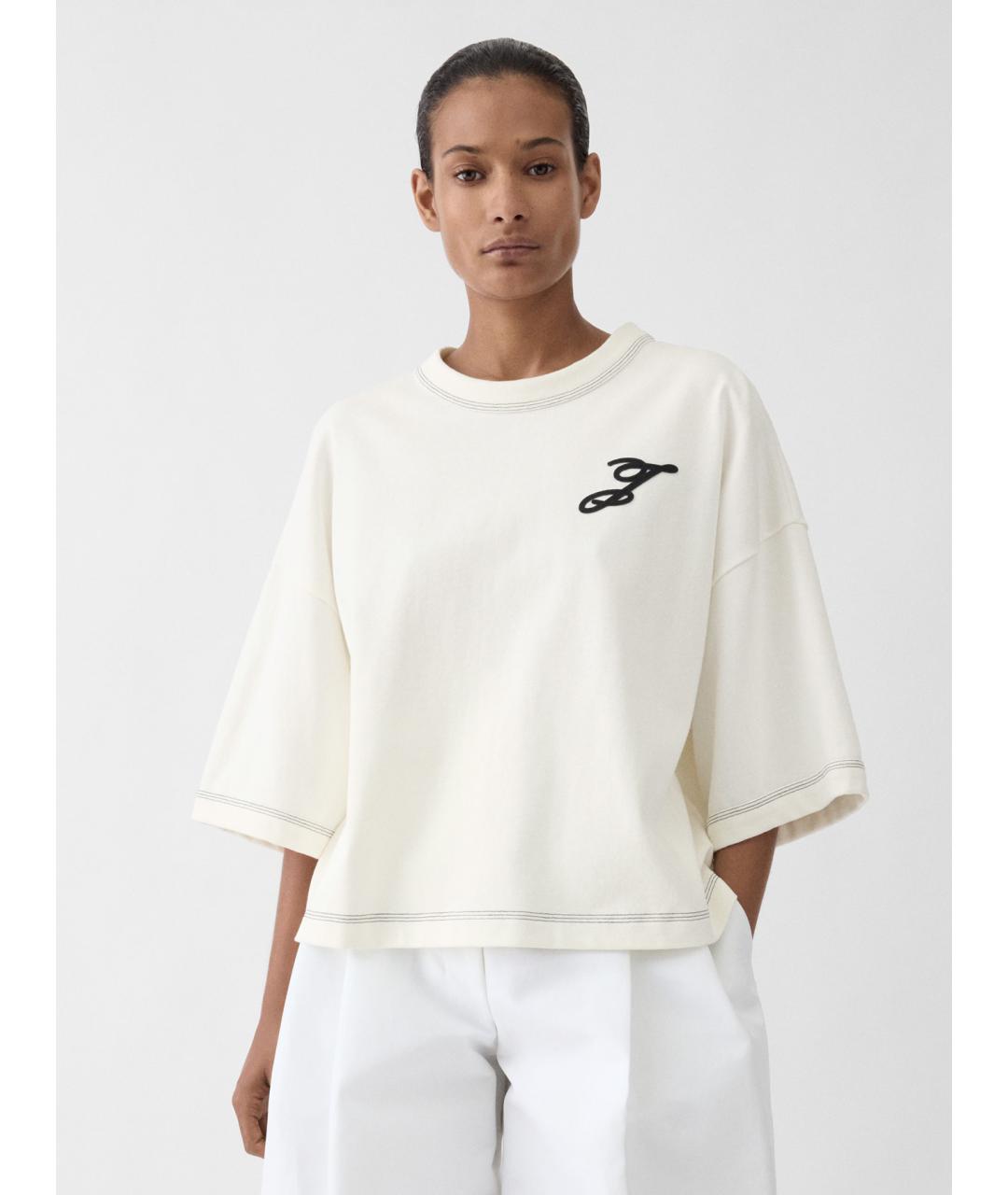 JACQUEMUS Белая хлопковая футболка, фото 2