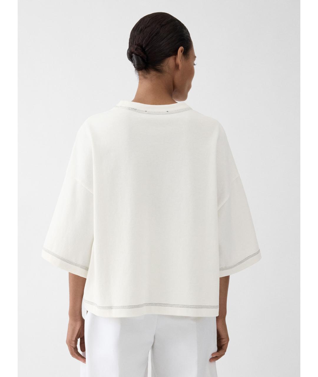 JACQUEMUS Белая хлопковая футболка, фото 3