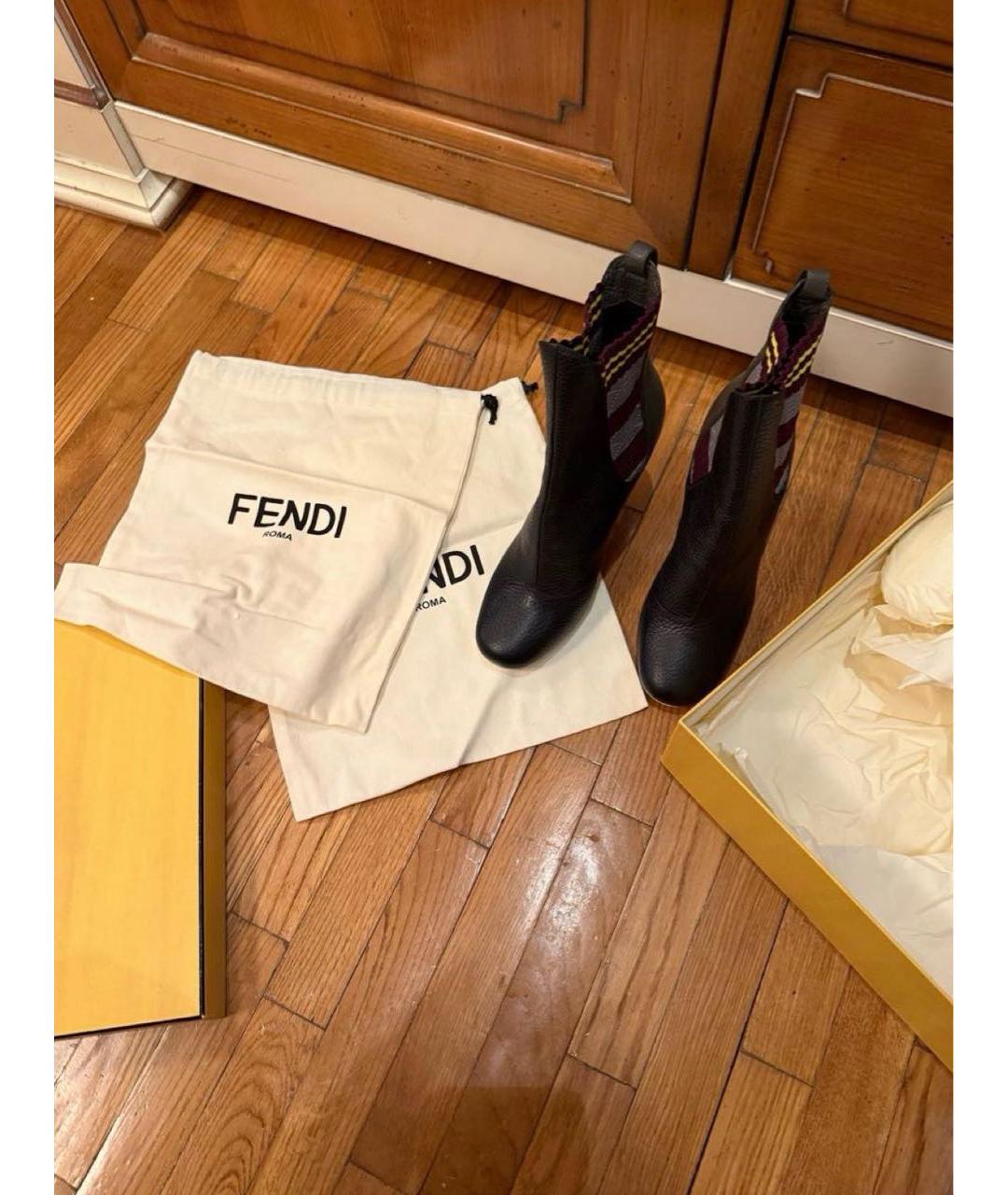 FENDI Мульти кожаные ботфорты, фото 4