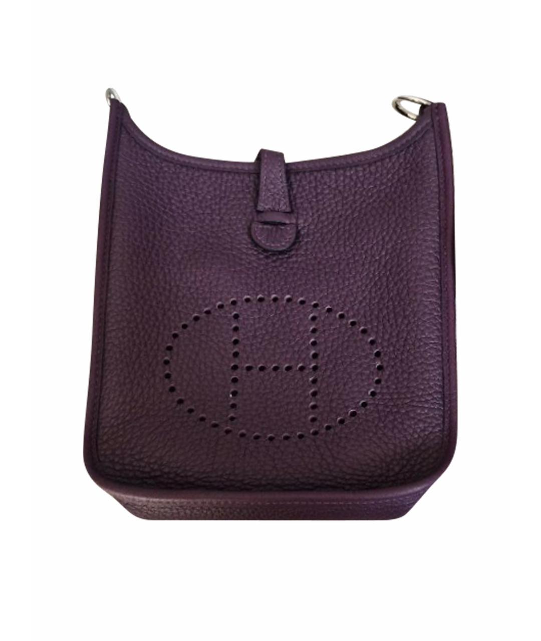 HERMES Фиолетовая кожаная сумка через плечо, фото 1
