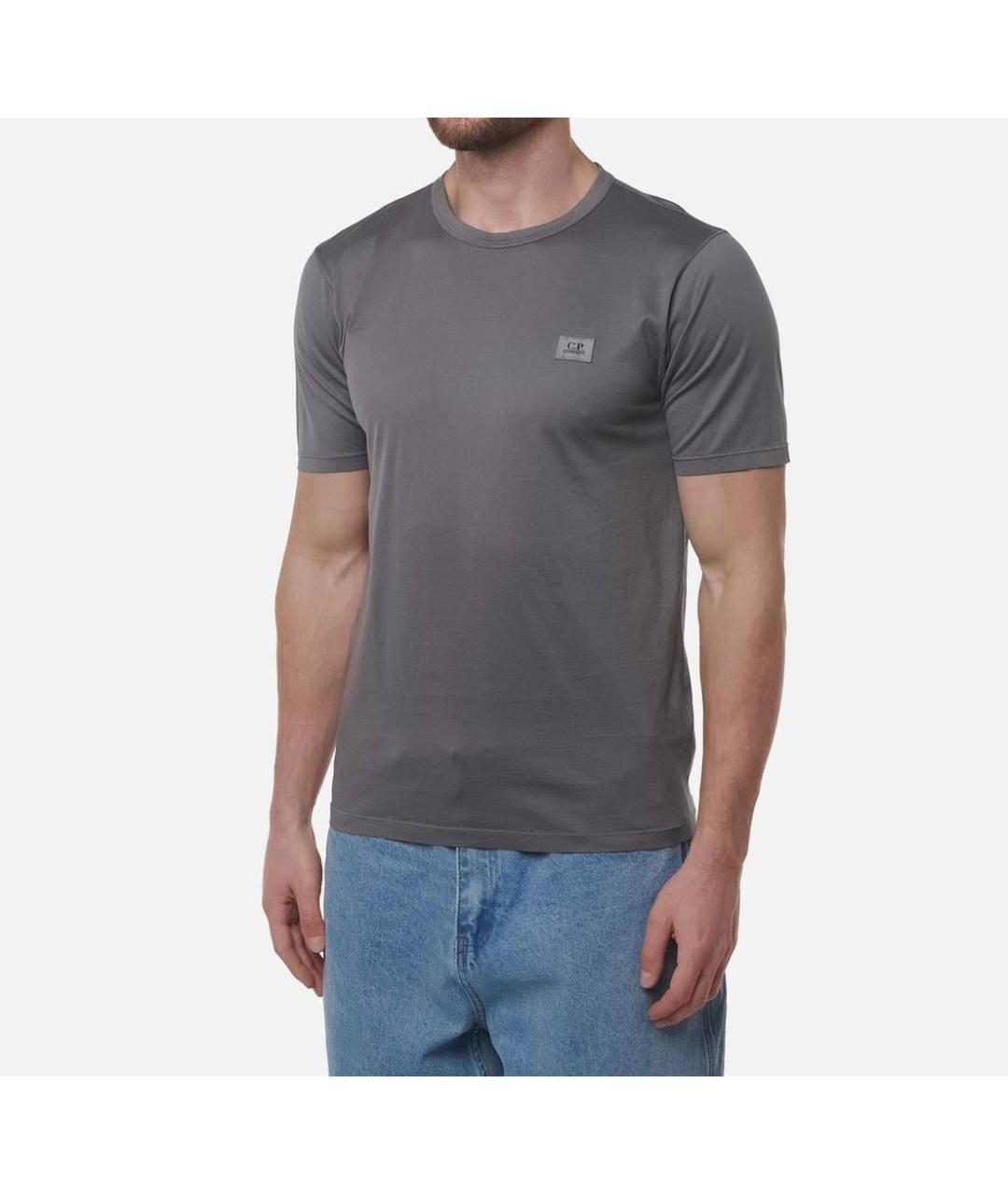 CP COMPANY Серая хлопковая футболка, фото 4