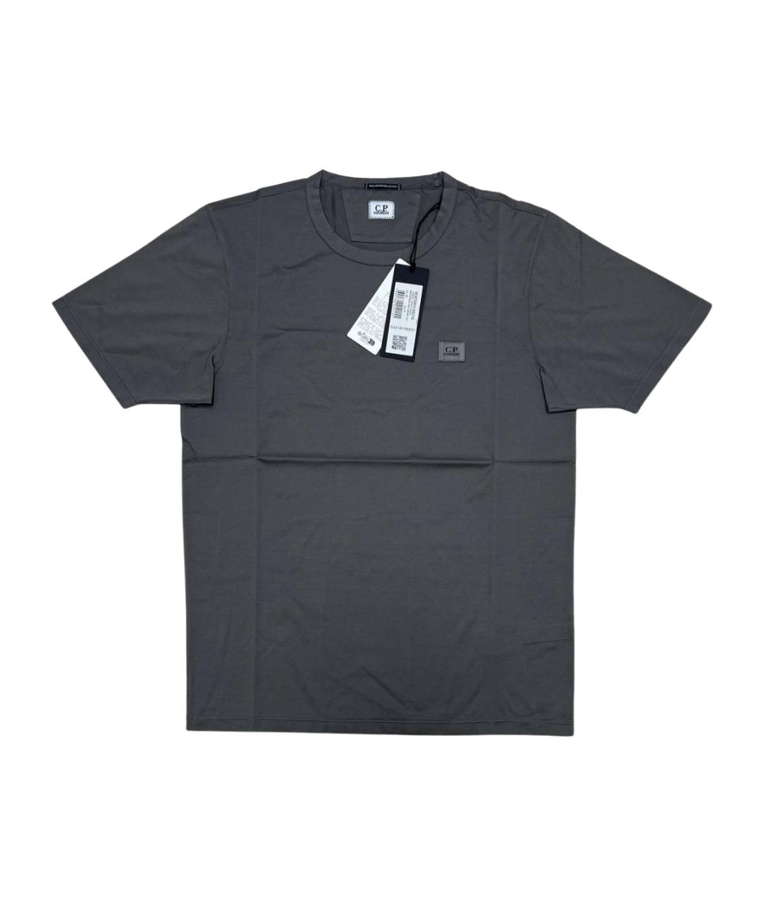 CP COMPANY Серая хлопковая футболка, фото 1