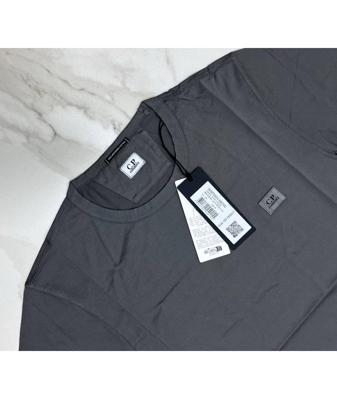 CP COMPANY Серая хлопковая футболка, фото 2