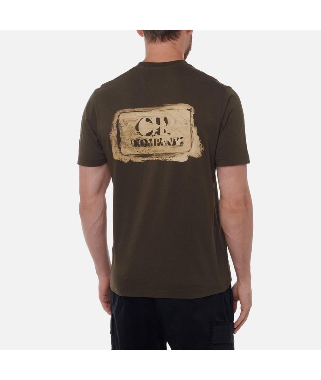 CP COMPANY Хаки хлопковая футболка, фото 5
