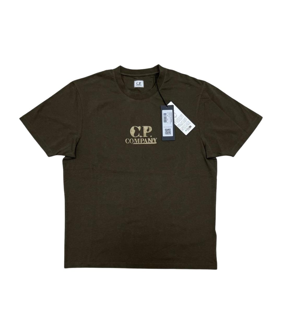 CP COMPANY Хаки хлопковая футболка, фото 1