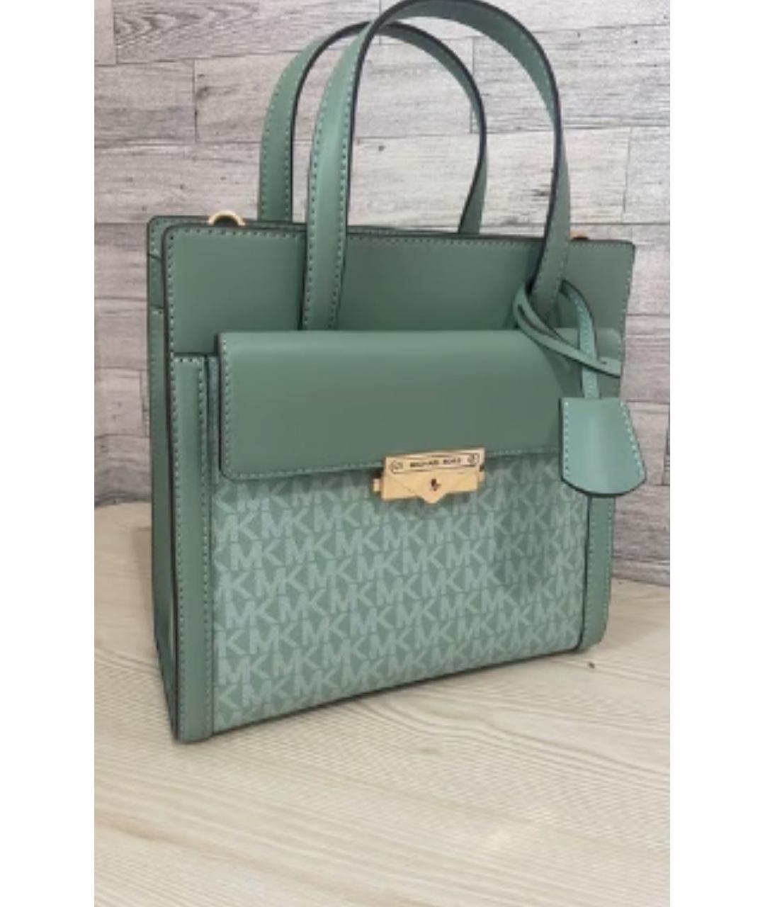 MICHAEL KORS Зеленая кожаная сумка тоут, фото 2