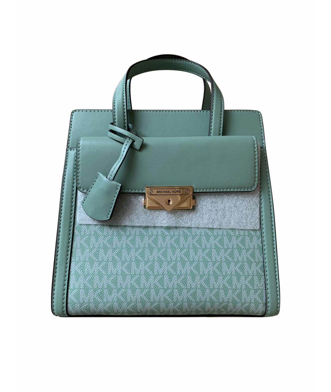 MICHAEL KORS Зеленая кожаная сумка тоут, фото 1