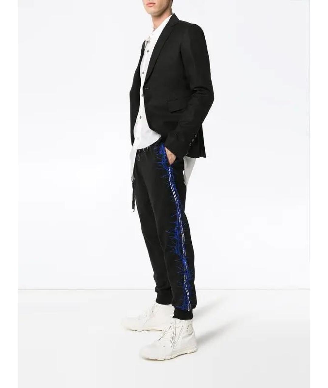 HAIDER ACKERMANN Черные хлопковые повседневные брюки, фото 8