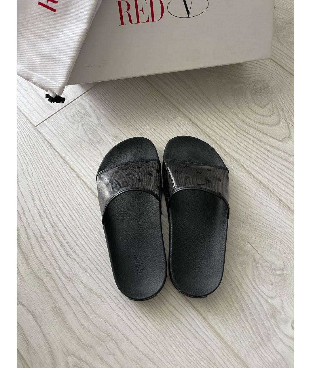 RED VALENTINO Черные шлепанцы, фото 5