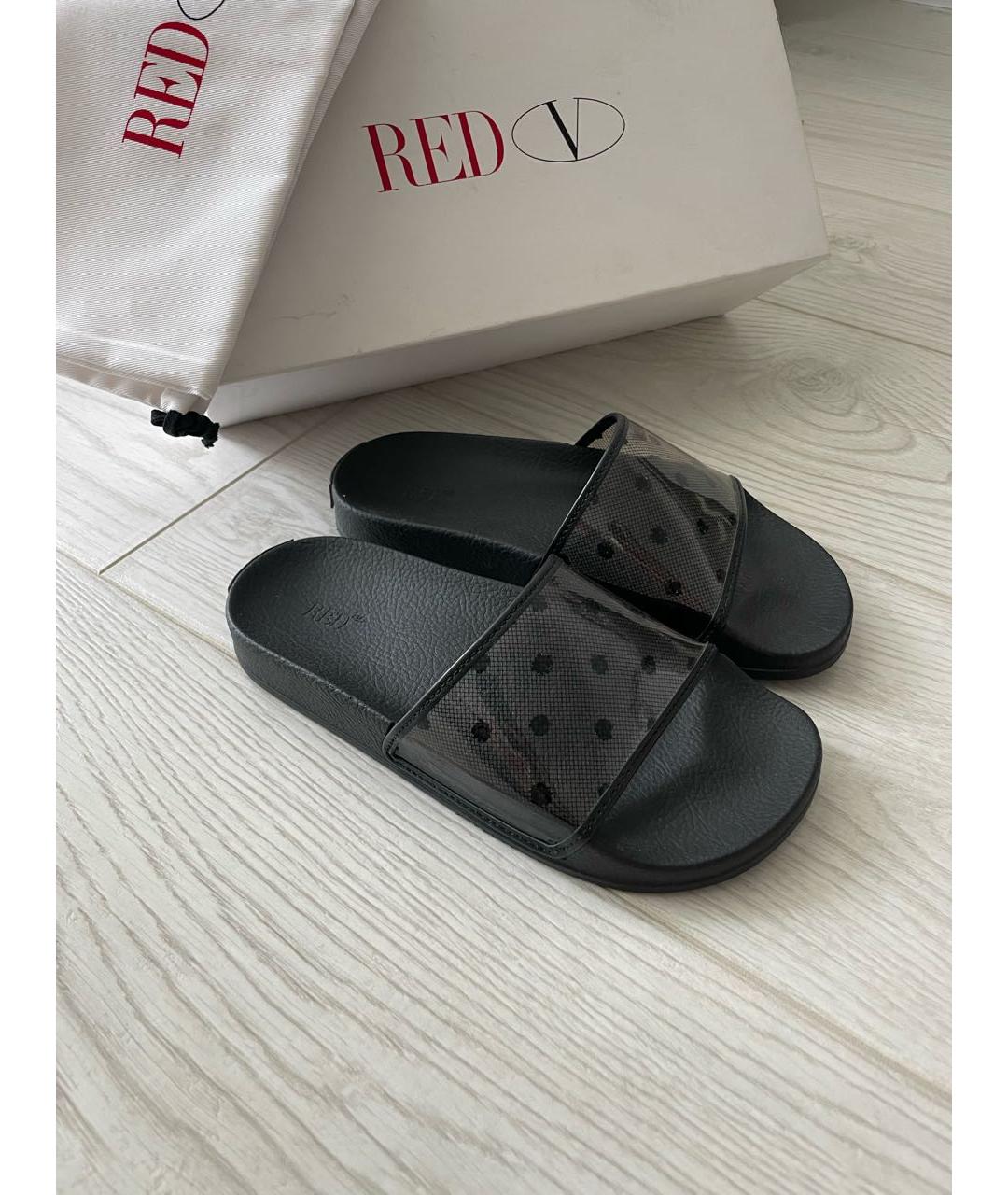 RED VALENTINO Черные шлепанцы, фото 2