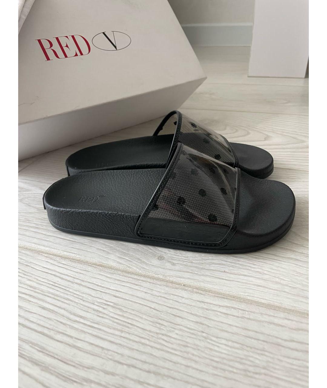 RED VALENTINO Черные шлепанцы, фото 9