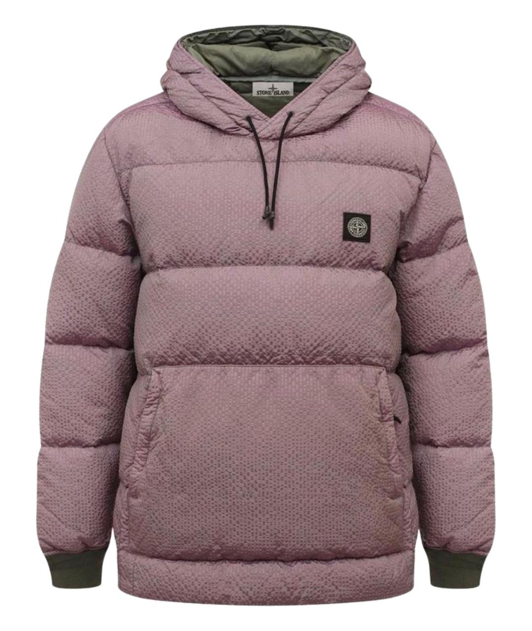 STONE ISLAND Розовый полиэстеровый пуховик, фото 1