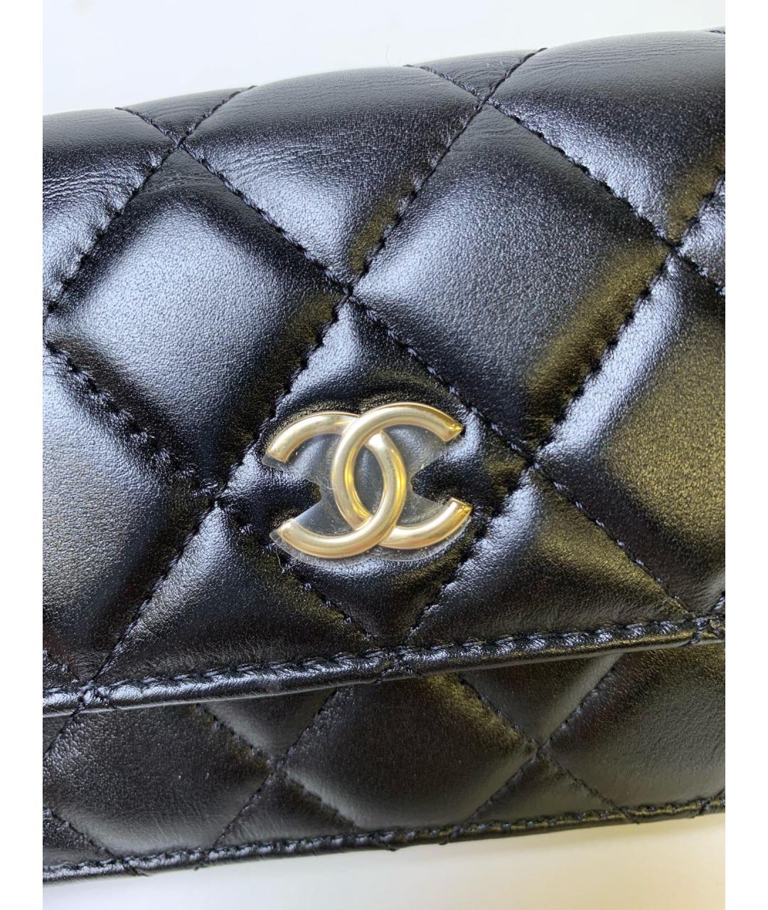 CHANEL Черная кожаная поясная сумка, фото 6
