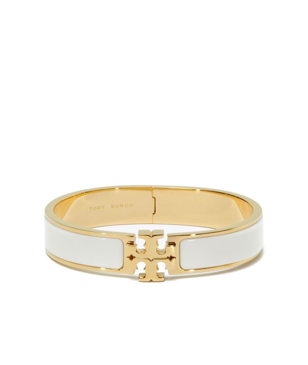 TORY BURCH Белый латунный браслет, фото 1