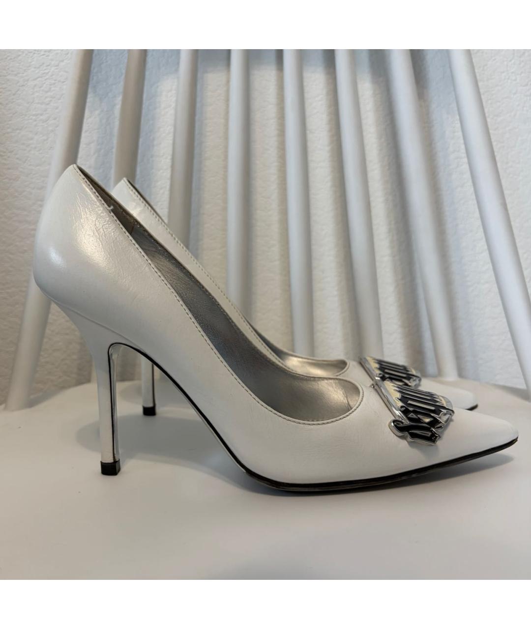 DSQUARED2 Белые кожаные туфли, фото 8