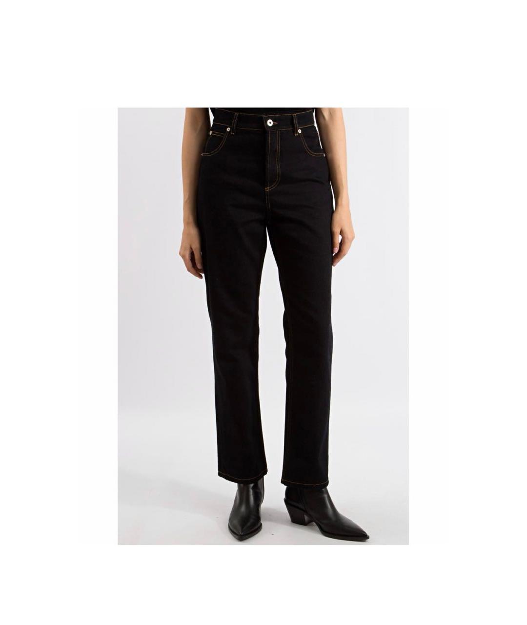 LOEWE Черные хлопковые прямые джинсы, фото 4