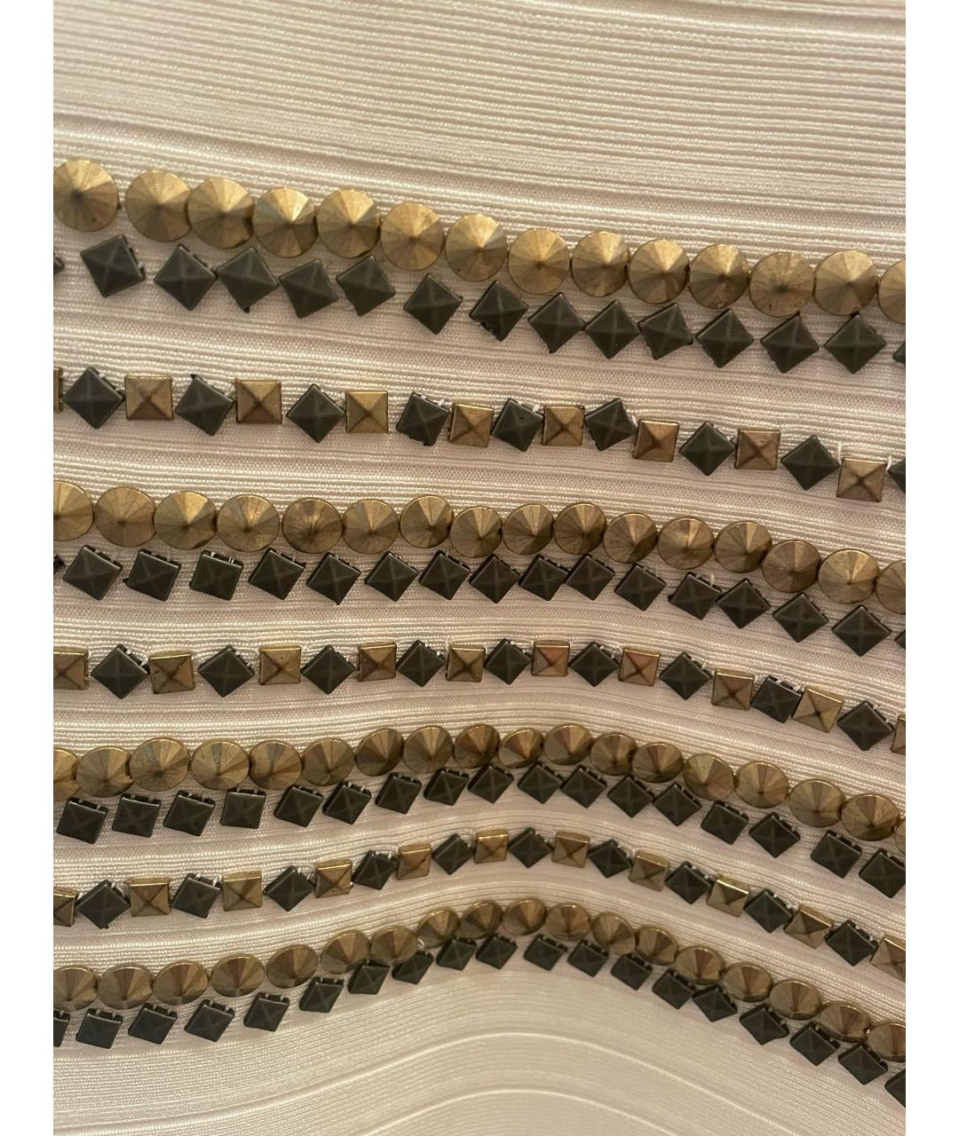 HERVE LEGER Белое вискозное коктейльное платье, фото 4