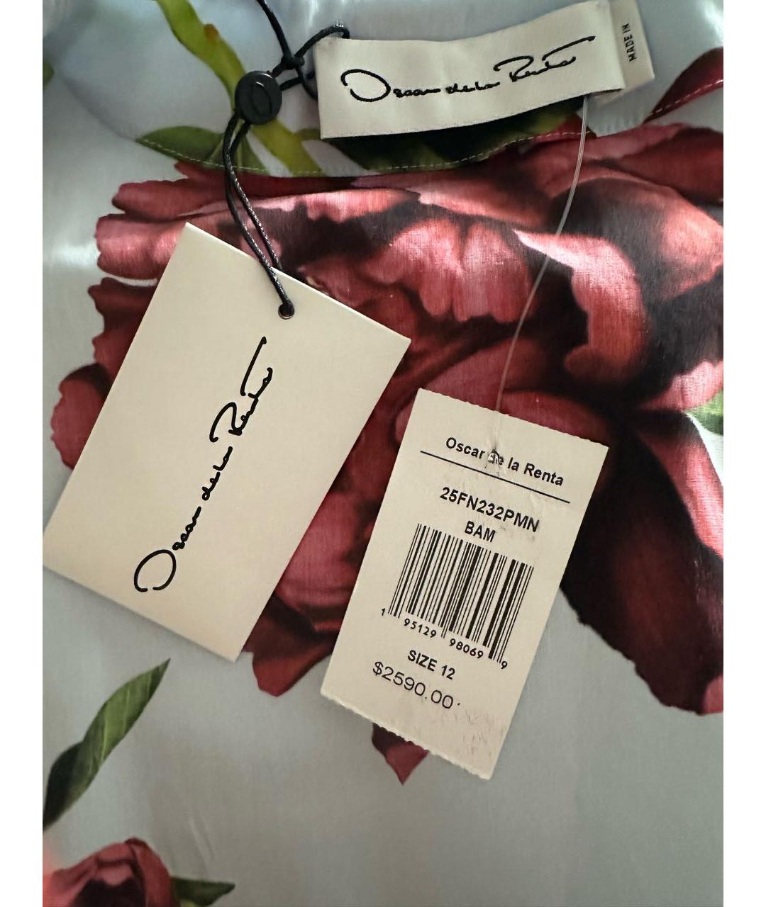 OSCAR DE LA RENTA Голубое хлопковое повседневное платье, фото 5
