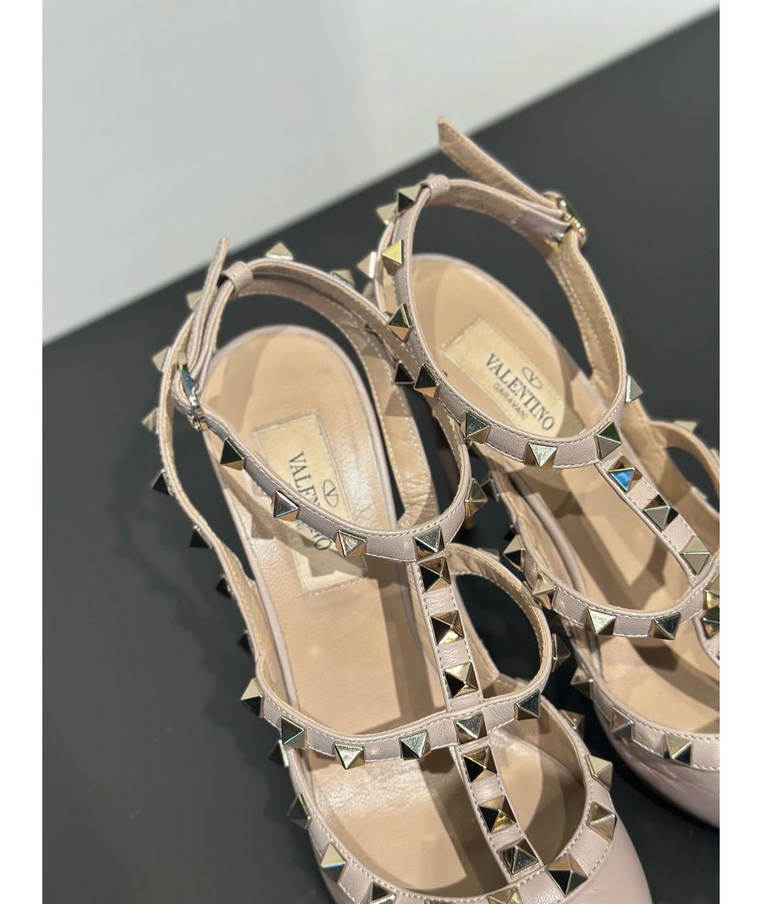 VALENTINO Бежевые кожаные туфли, фото 4