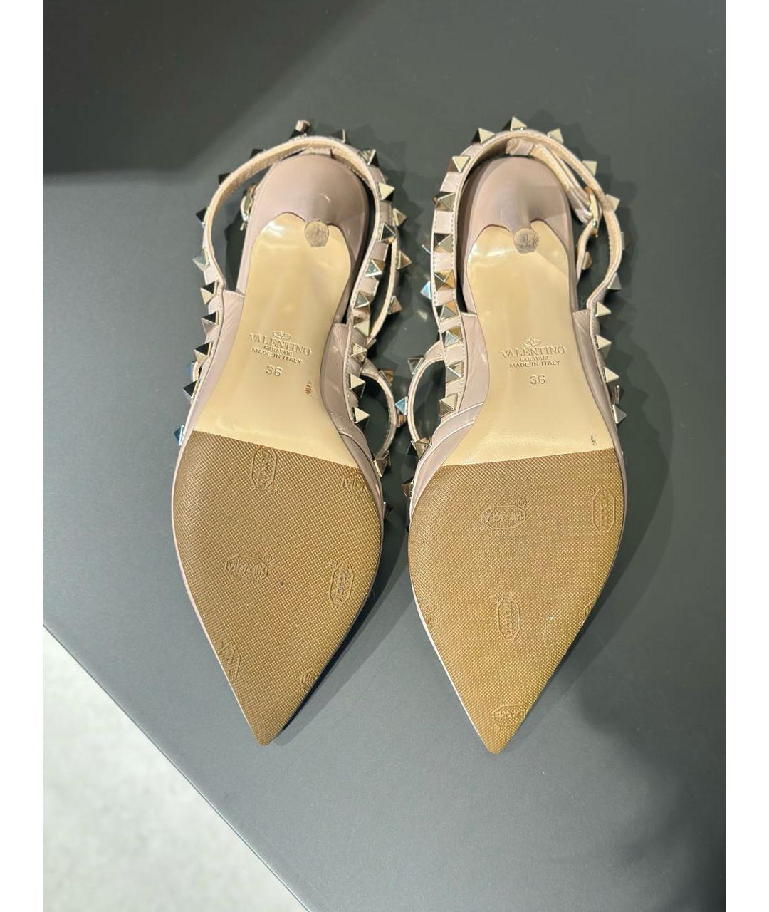VALENTINO Бежевые кожаные туфли, фото 7