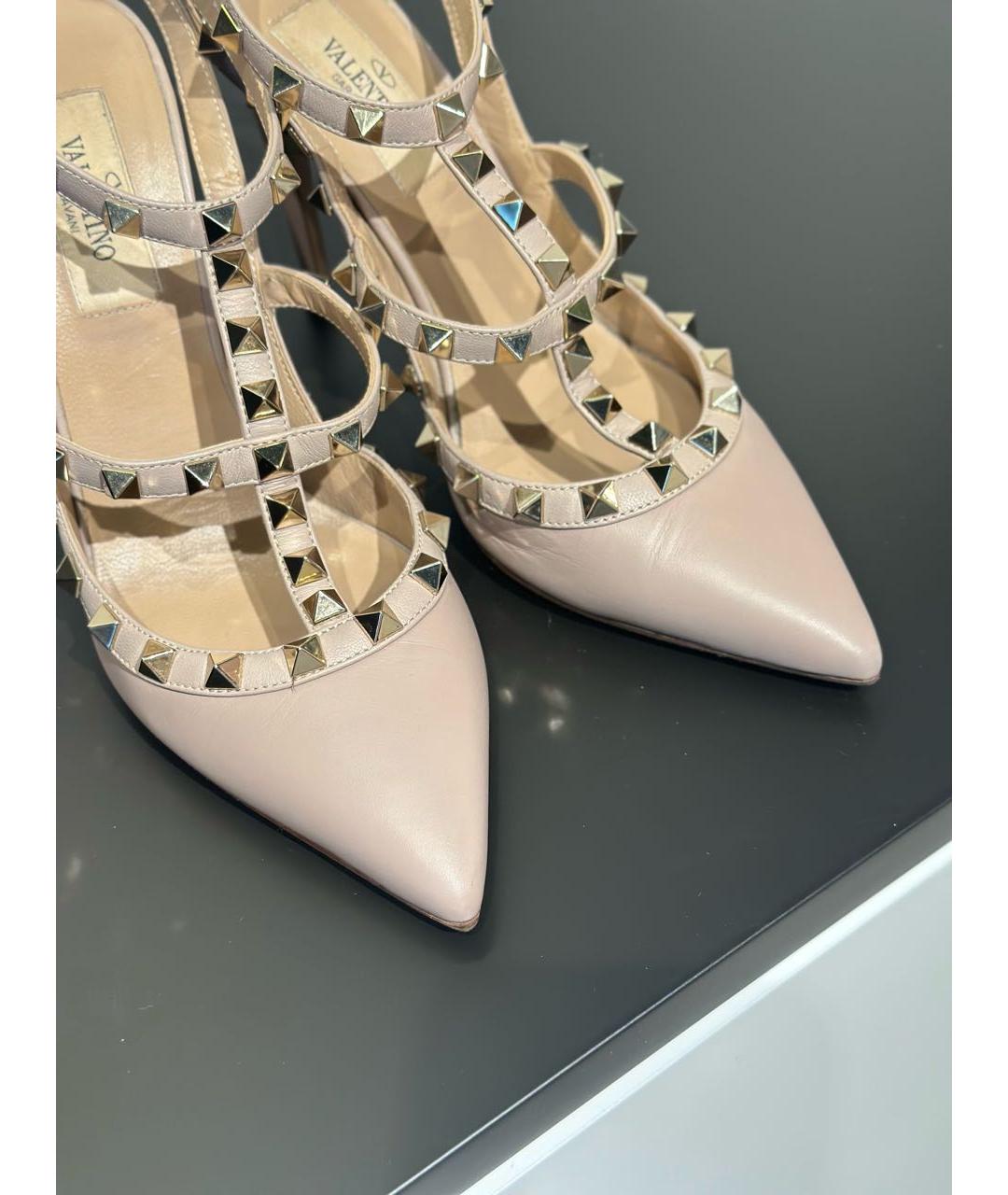 VALENTINO Бежевые кожаные туфли, фото 3