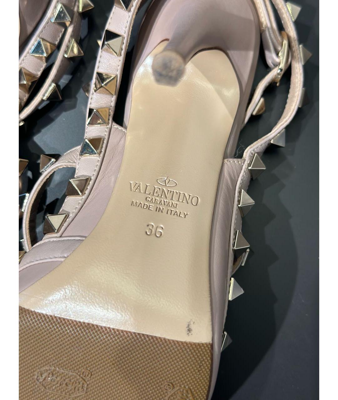 VALENTINO Бежевые кожаные туфли, фото 8