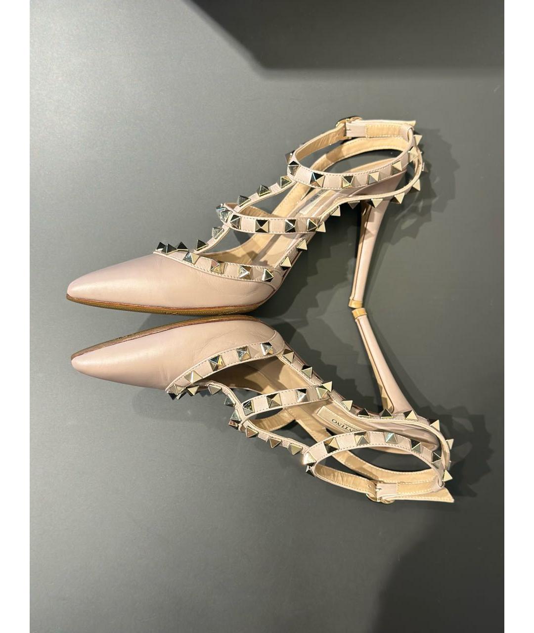 VALENTINO Бежевые кожаные туфли, фото 9