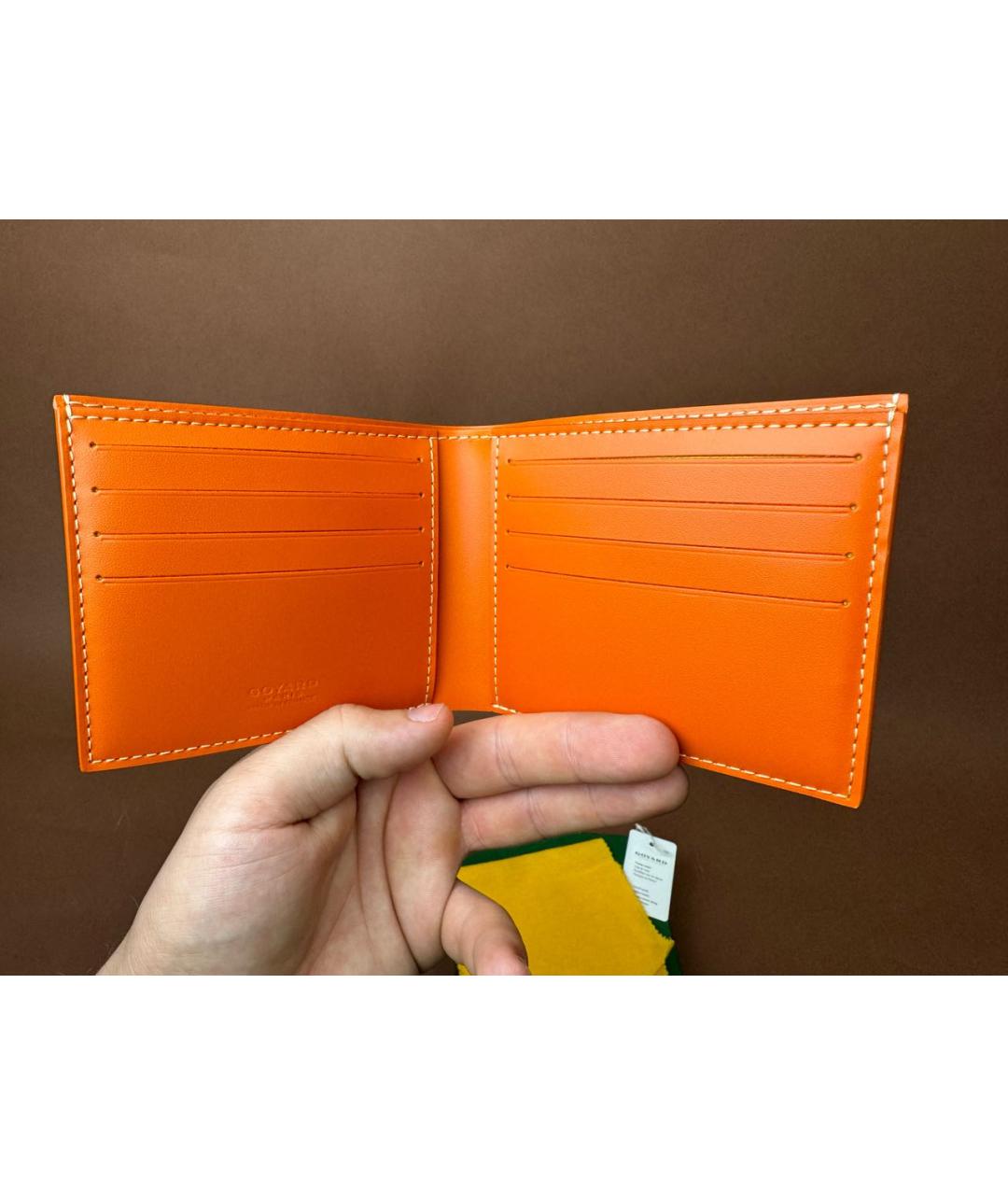 GOYARD Красный кожаный кошелек, фото 3