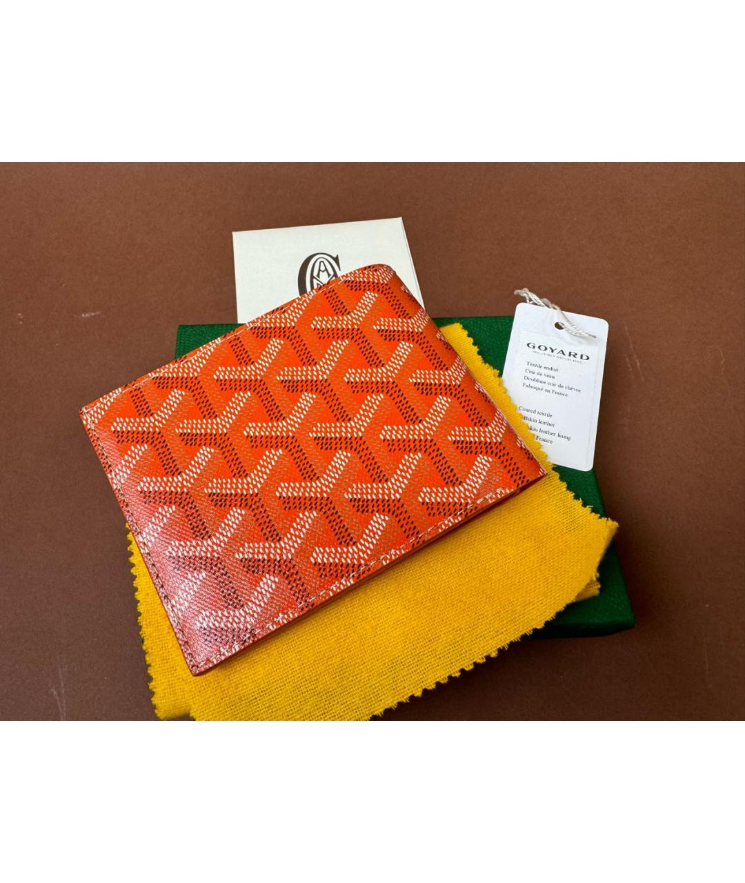 GOYARD Красный кожаный кошелек, фото 2