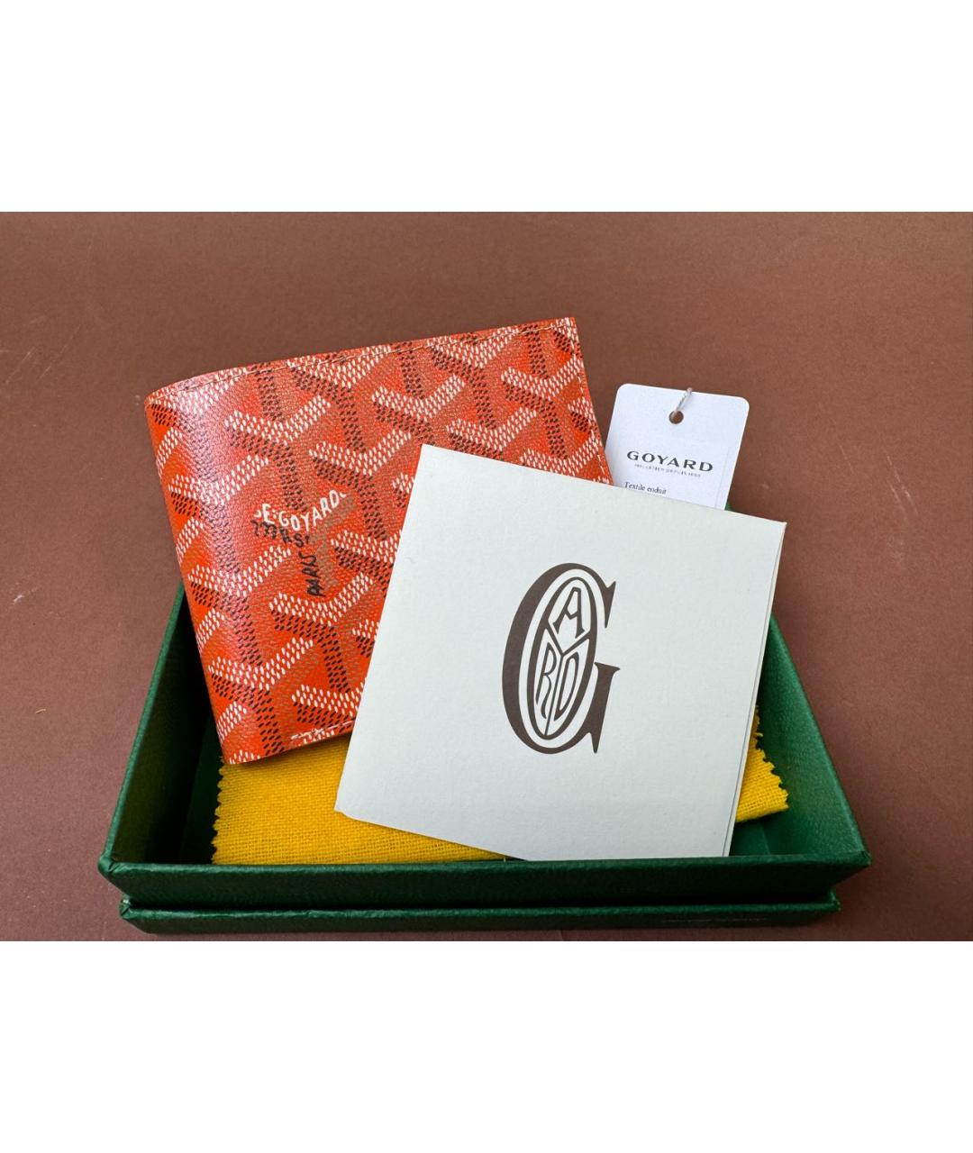 GOYARD Красный кожаный кошелек, фото 6