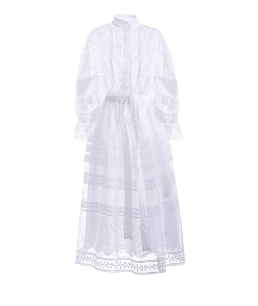 ERMANNO SCERVINO Белое хлопко-эластановое вечернее платье, фото 1