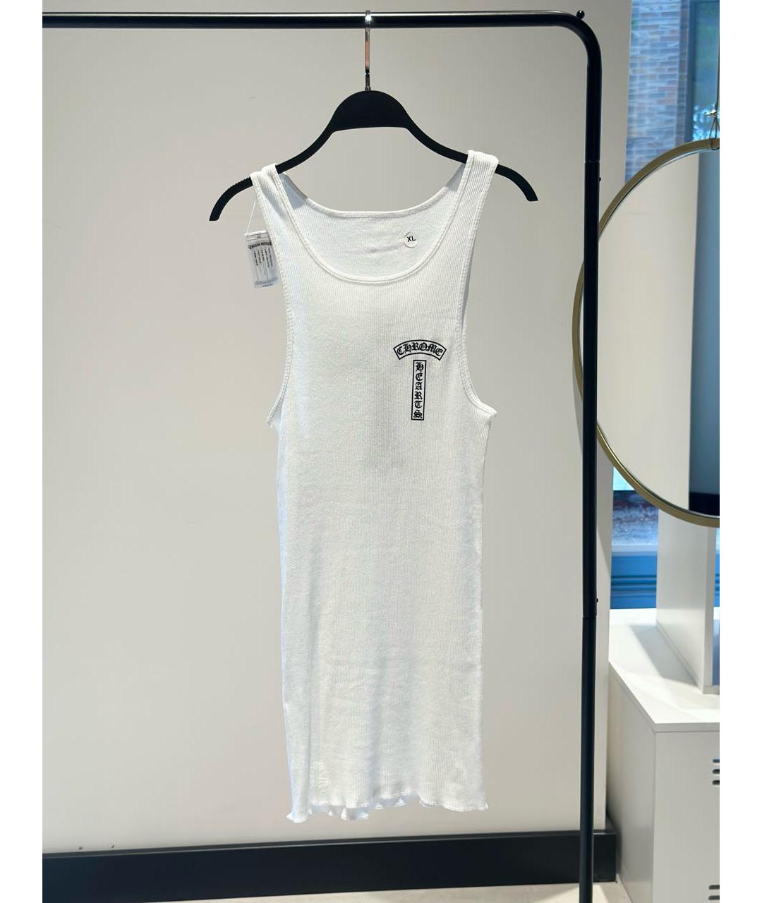 CHROME HEARTS Белая хлопковая майка, фото 4